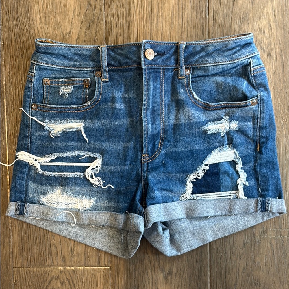American Eagle Denim Ripped Jean Shorts